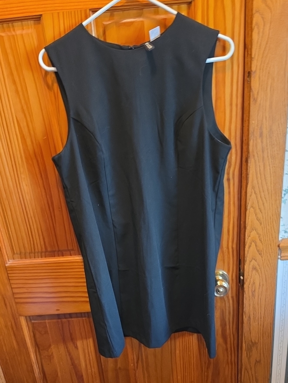 Divided Black Sleeveless Mini Sheath Dress